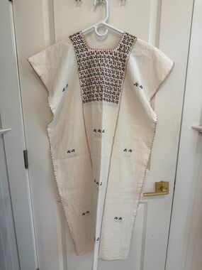 Hand-embroidered Vintage Mexican Huipil Style Dress